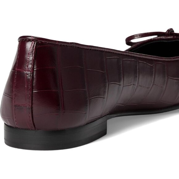 Tory Burch $278 Cap Toe Ballet Flat Deep Burgundy Sz 8 NIB! - Picture 6 of 6
